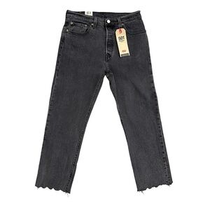 Levi’s 501 Cropped Raw Hem Jeans